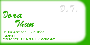 dora thun business card